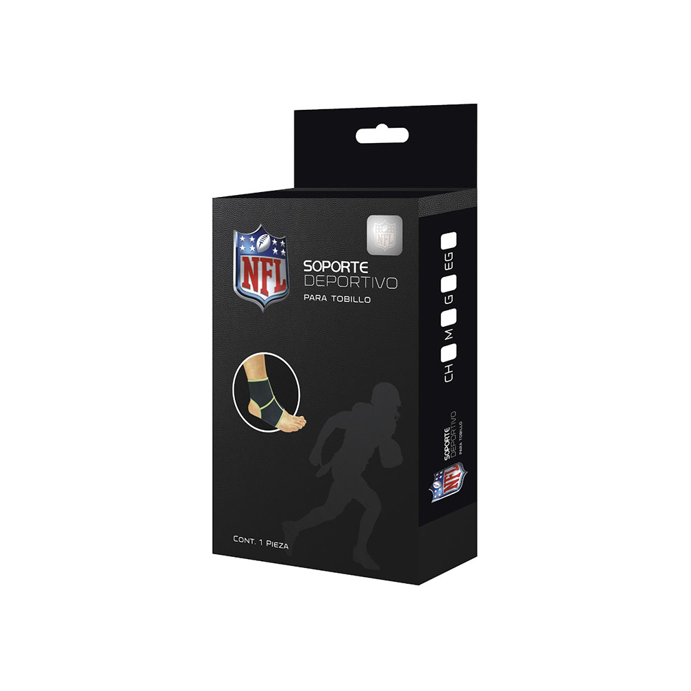 Nfl Soporte Deportivo Negro Tobillo image number null