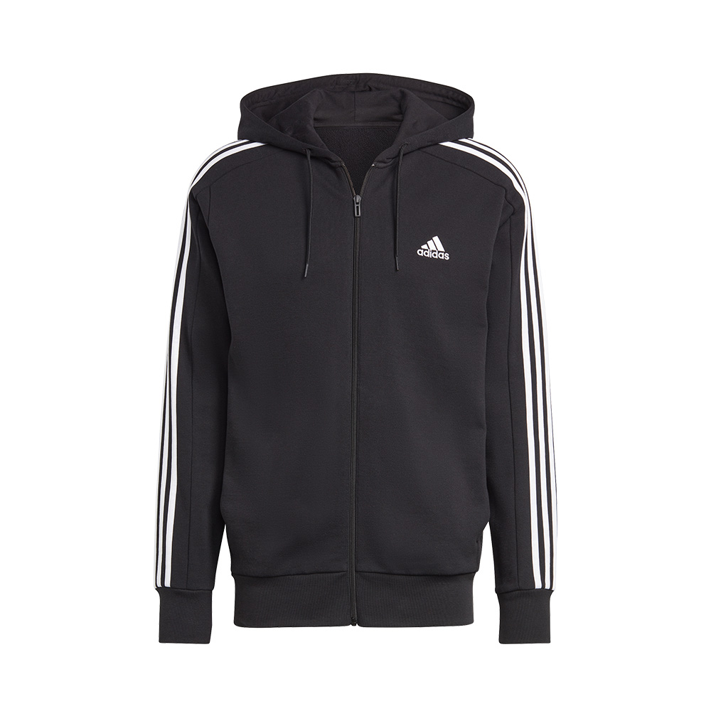 Adidas Sudadera Con Gorro Essentials 3 Franjas Tela French Terry image number null