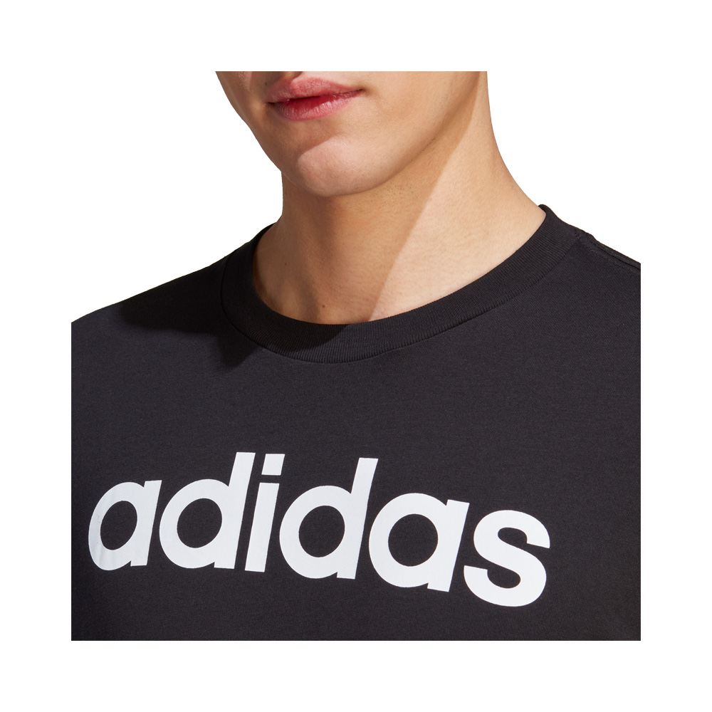 Adidas Playera Essentials Logo Lineal Bordado Tejido Jersey image number null