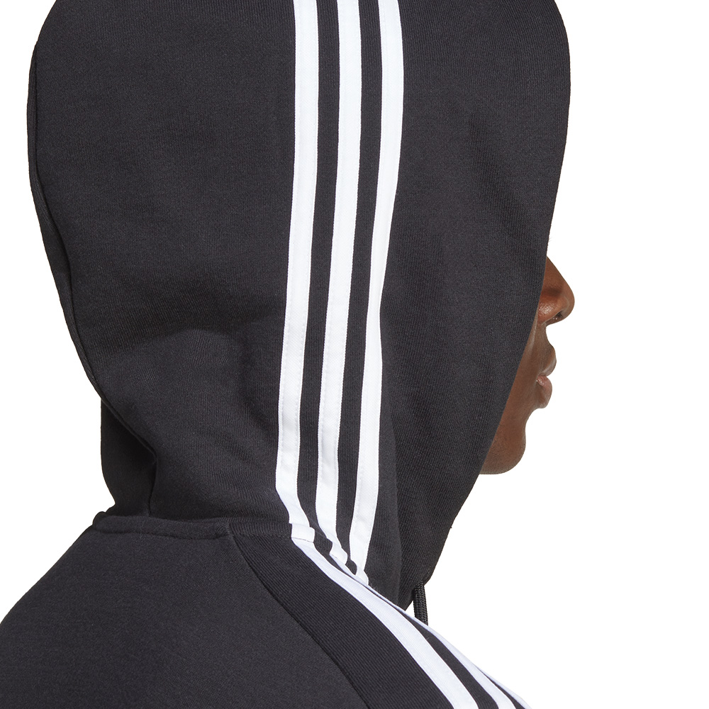 Adidas Sudadera Con Gorro Essentials 3 Franjas Tela French Terry image number null